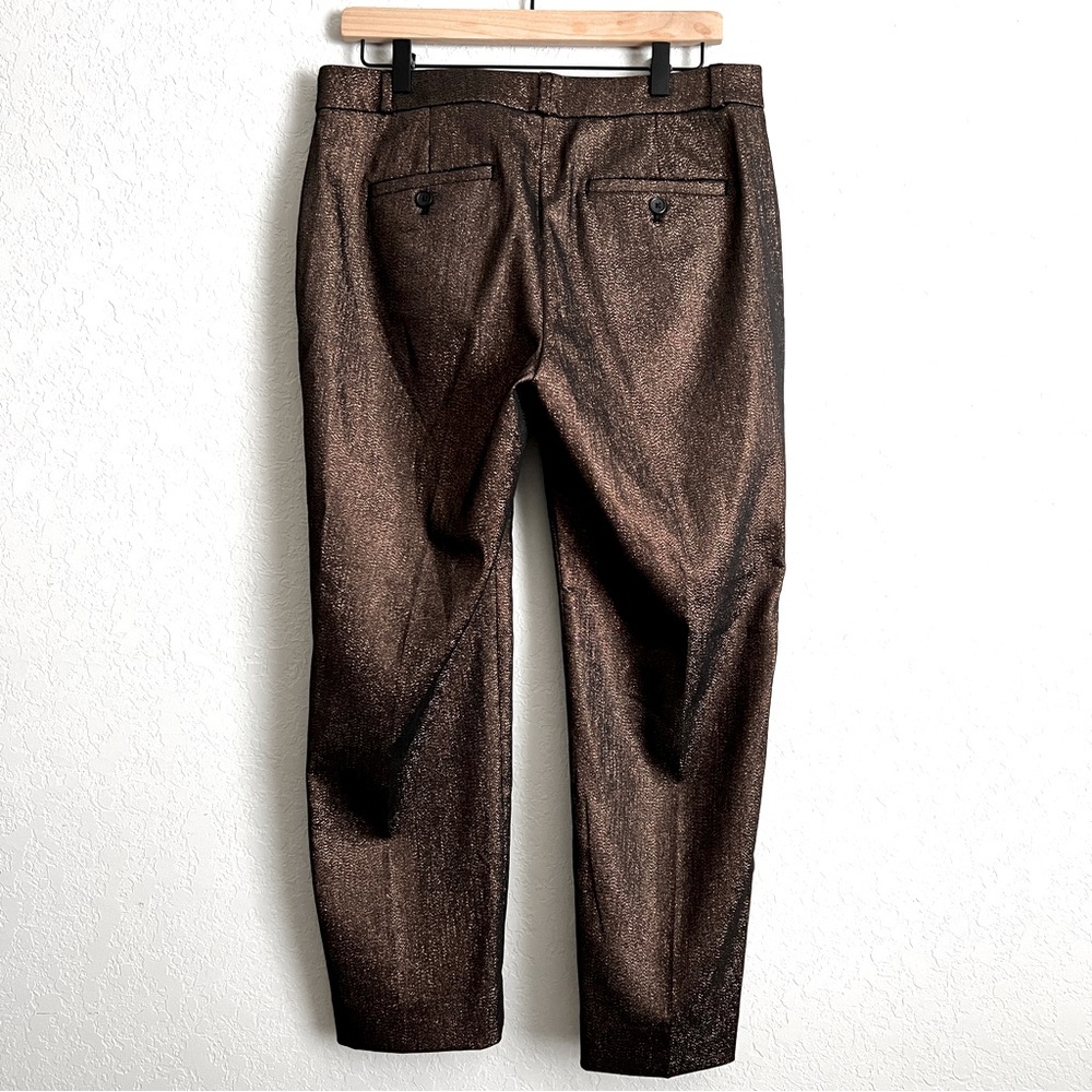 Banana Republic Avery Trousers Dress Pants Ankle Length Black Bronze Shi… - Picture 3 of 9
